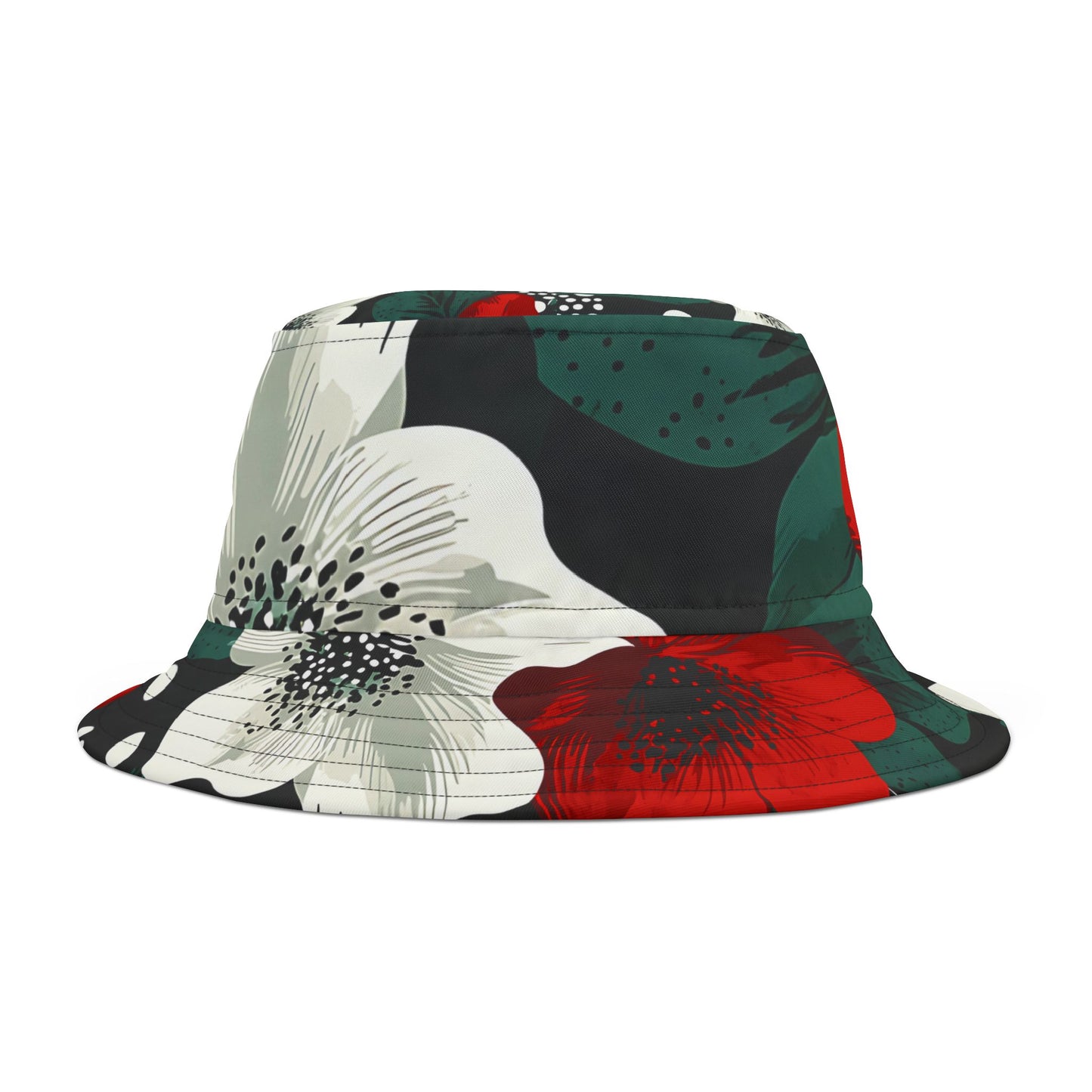 Vibrant Floral Bucket Hat Summer Accessory Unisex Hat Beachwear Casual Outdoor Fashion