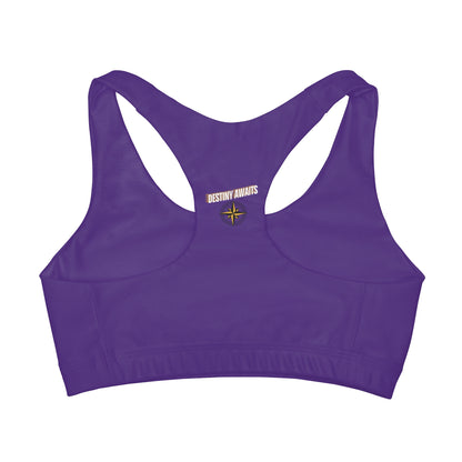 Destined For Greatness Girls' Double Lined Seamless Sports Bra (AOP) #1