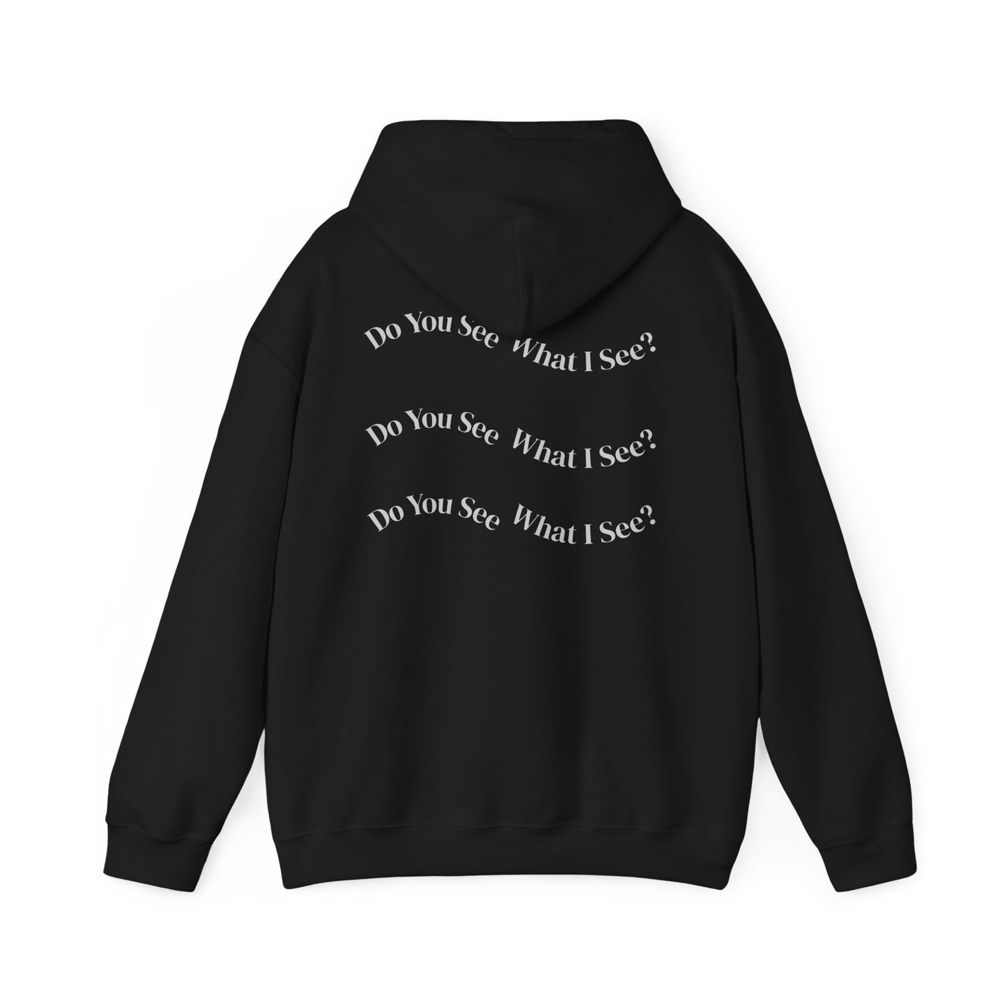 Do You See What I See? Afrocentric Abstract Puzzle Piece Unisex Hoodie Sweatshirt, Woman Print Face Hand Art, Hooded, Black
