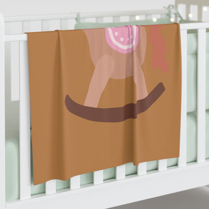 Rocking Horse Baby Swaddle Blanket #RH1