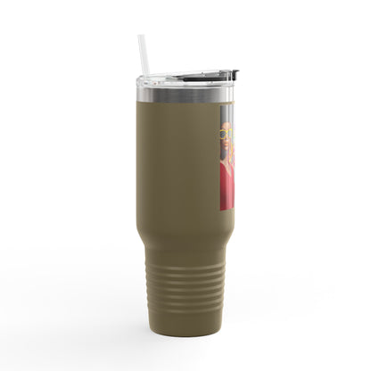Afrocentric Tumbler Mug, Black Woman Afro Sunglasses Drinkware, Travel Coffee