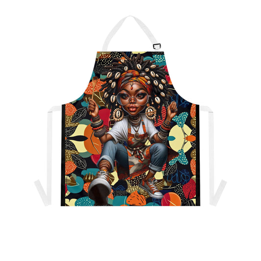 Afrocentric Apron - Bold Graphic Kitchen Cooking Wear, African Inspired Chef Apron