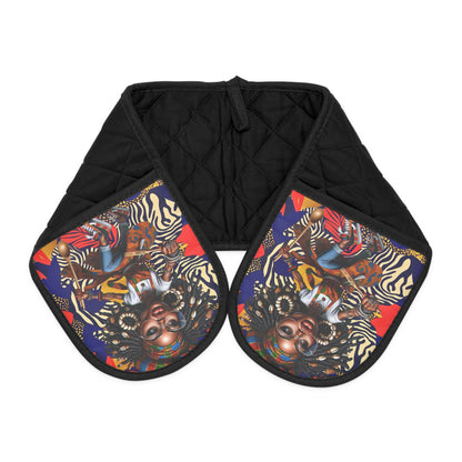 Ankara Print Oven Mitts, African Kitchen Decor, Afrocentric Cooking Accessory, Tribal Oven Gloves, Ethnic Cooking Gift