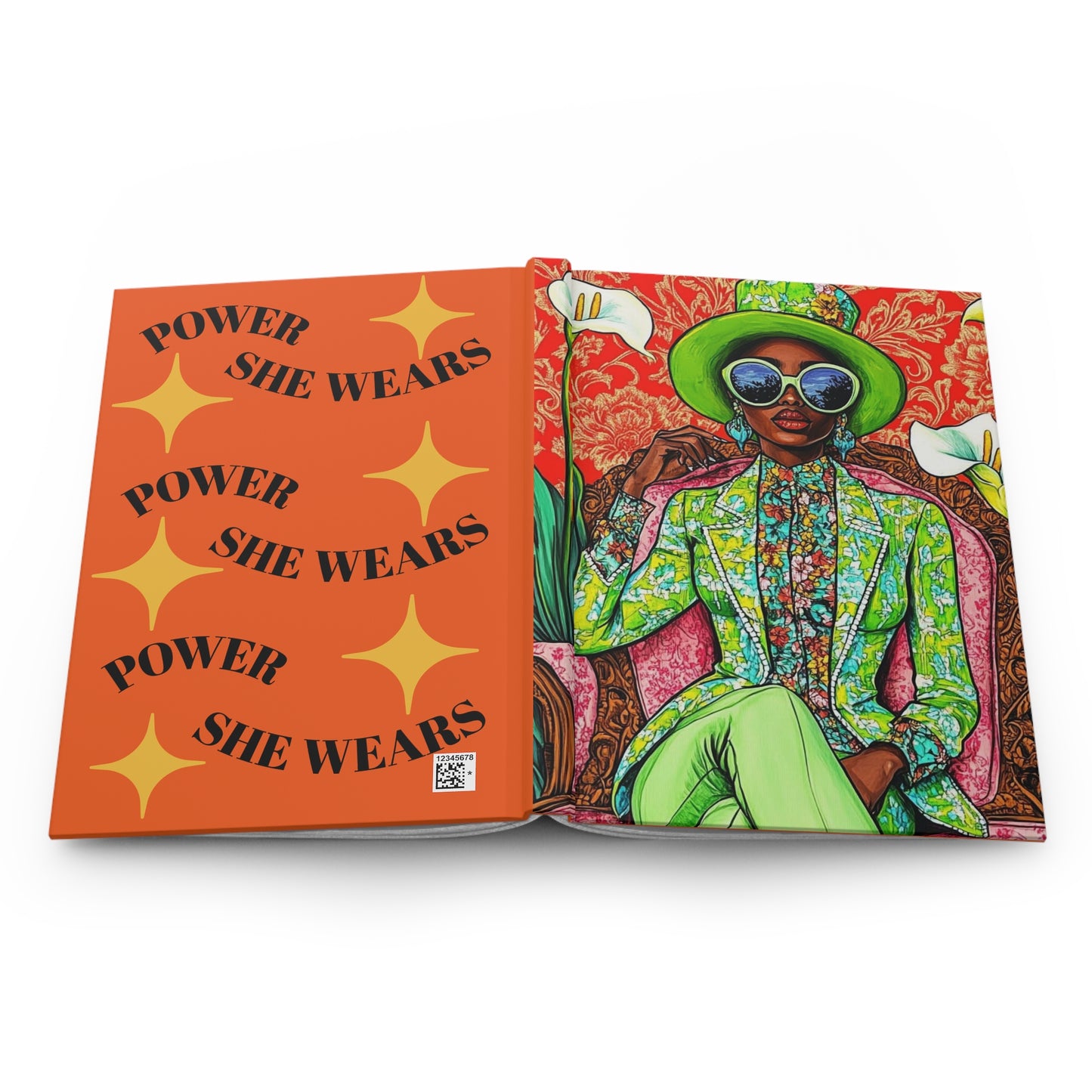 Power She Wears, Empowerment Afrocentric Hardcover Journal - Matte Cover