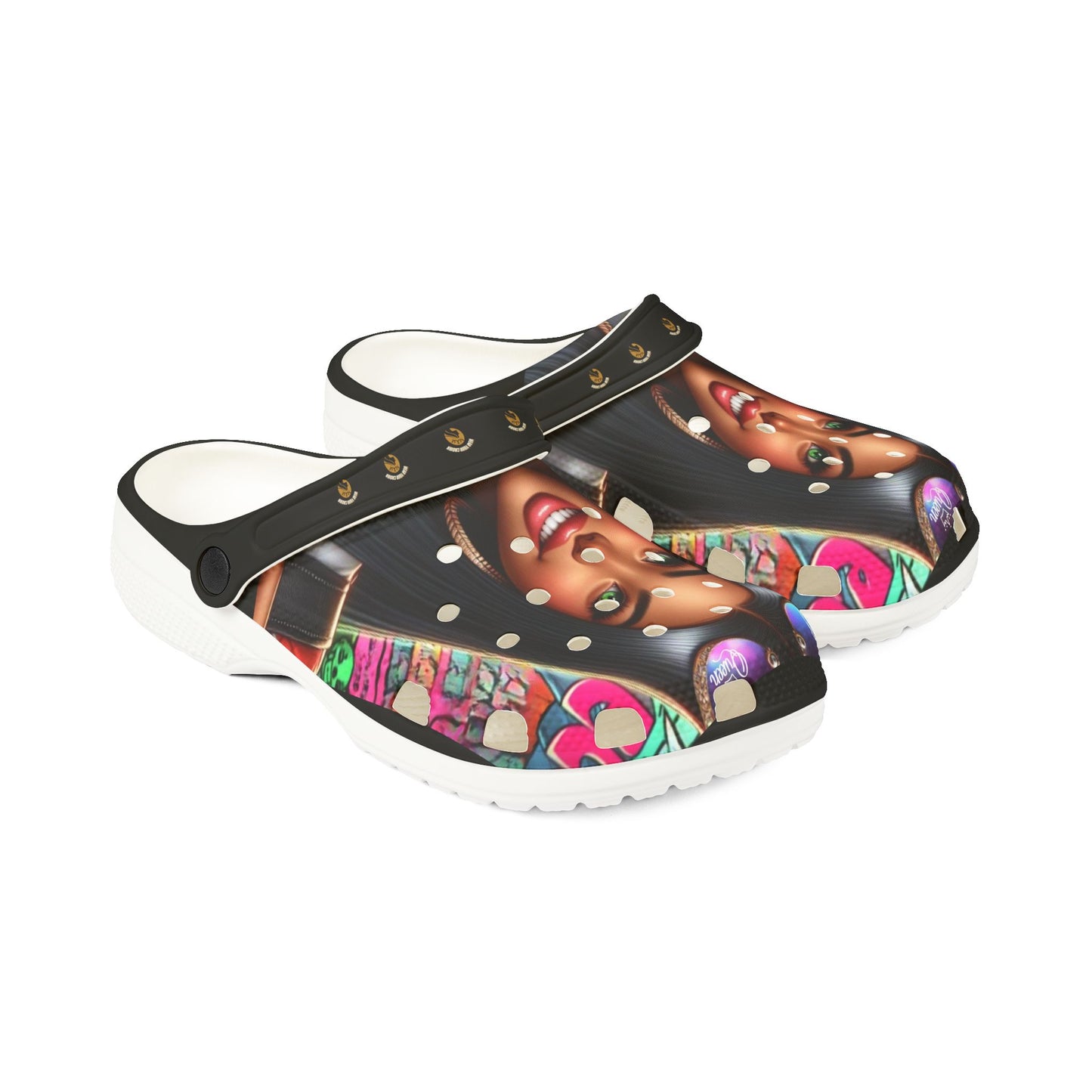 Queen-Wear Your Crown EVA Foam Rubber Shoes (AOP) #23U