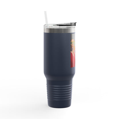 Afrocentric Tumbler Mug, Black Woman Afro Sunglasses Drinkware, Travel Coffee