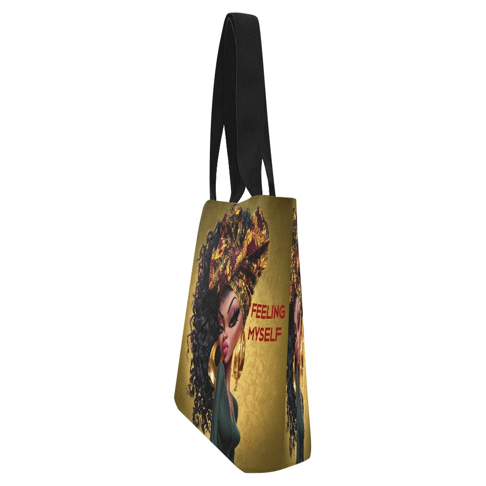 Feeling Myself Canvas Tote Bag (Model1657) (Set of 4)