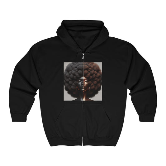 Afro Power Unisex Heavy Blend™ Full Zip Hooded Sweatshirt #AP8