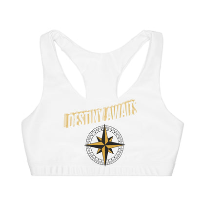 Destined For Greatness Girls' Double Lined Seamless Sports Bra (AOP) #1