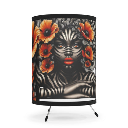 Zebra Fantasy Tripod Lamp with High-Res Printed Shade, US\CA plug #SZ35