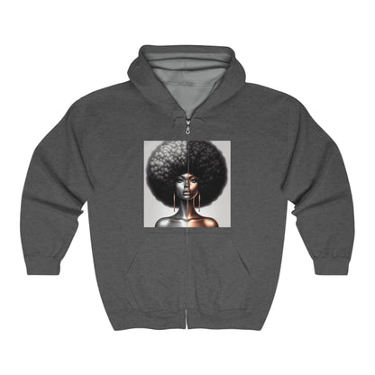 Afro Power Unisex Heavy Blend™ Full Zip Hooded Sweatshirt #AP8