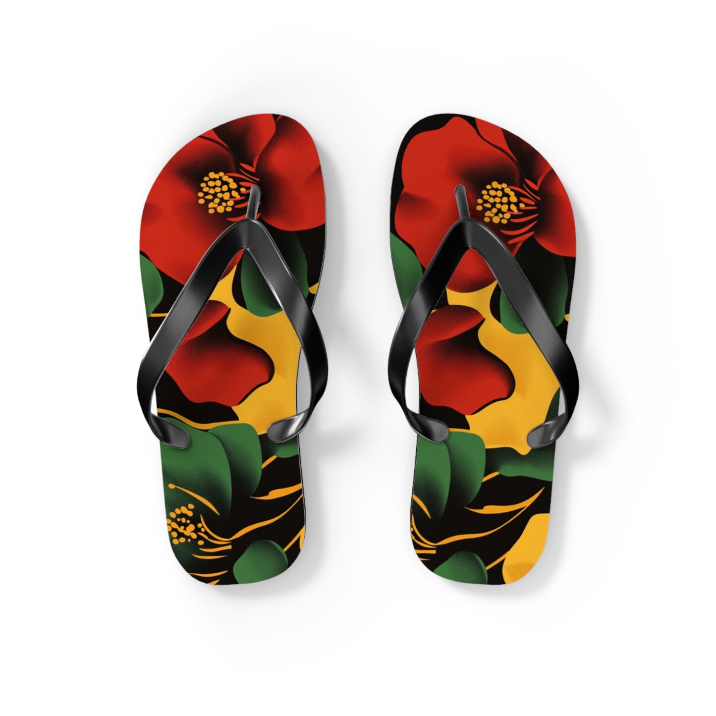 Tropical Floral Flip Flops | Beach Sandals for Summer Vibes Vacation Footwear Gift for Her Pool Party Shoes Comfortable Beachwear