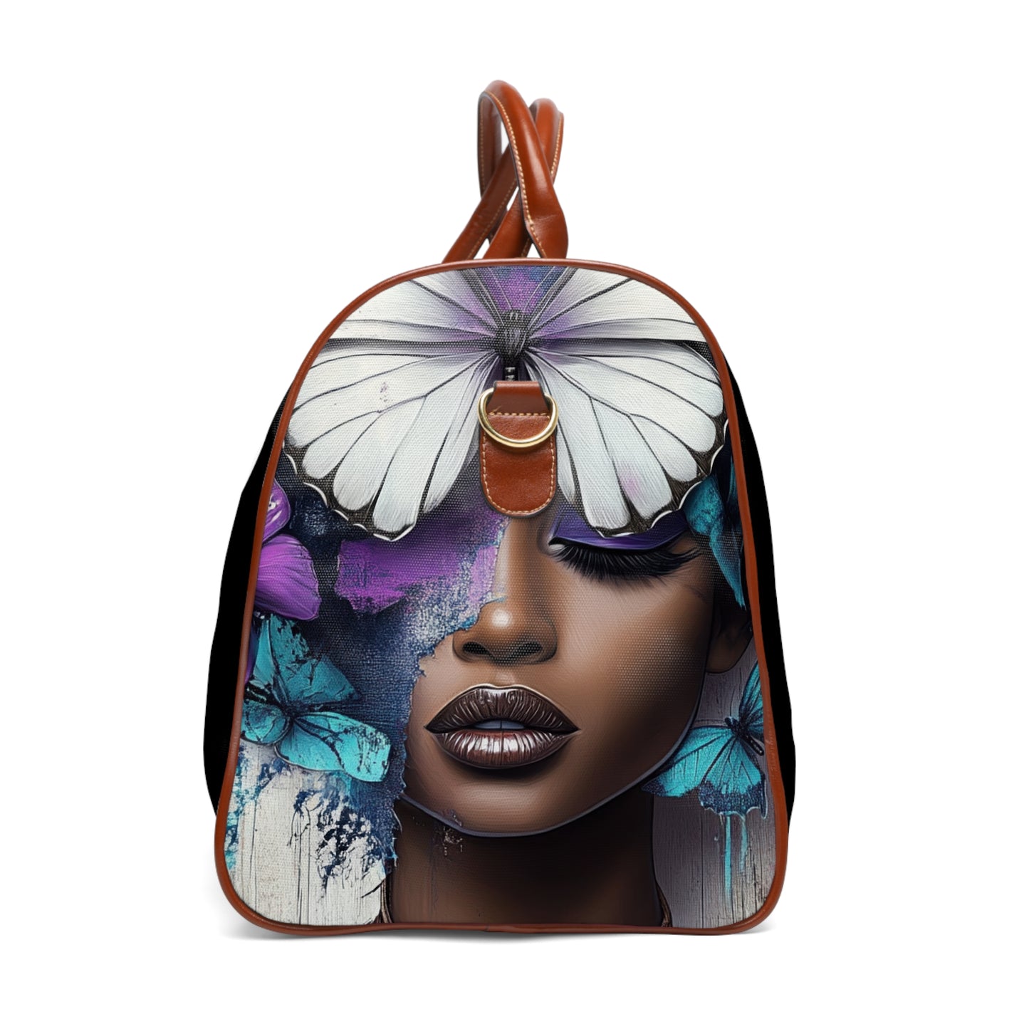 Butterfly Beauty Travel Bag Waterproof Tote Floral Luggage, Nature Lover Gift