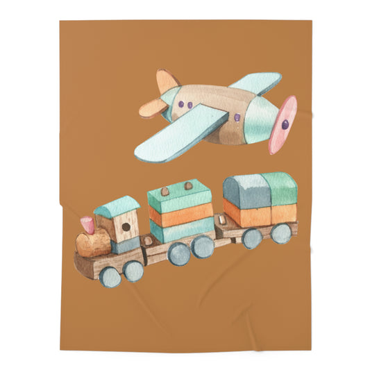 Train Baby Swaddle Blanket #TR1