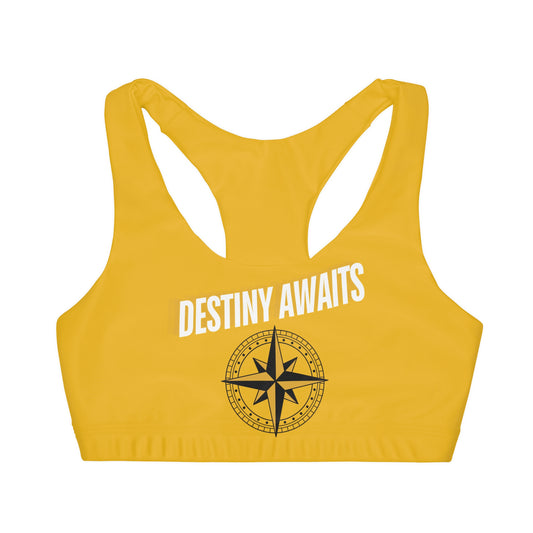 Destined For Greatness Girls' Double Lined Seamless Sports Bra (AOP) #1