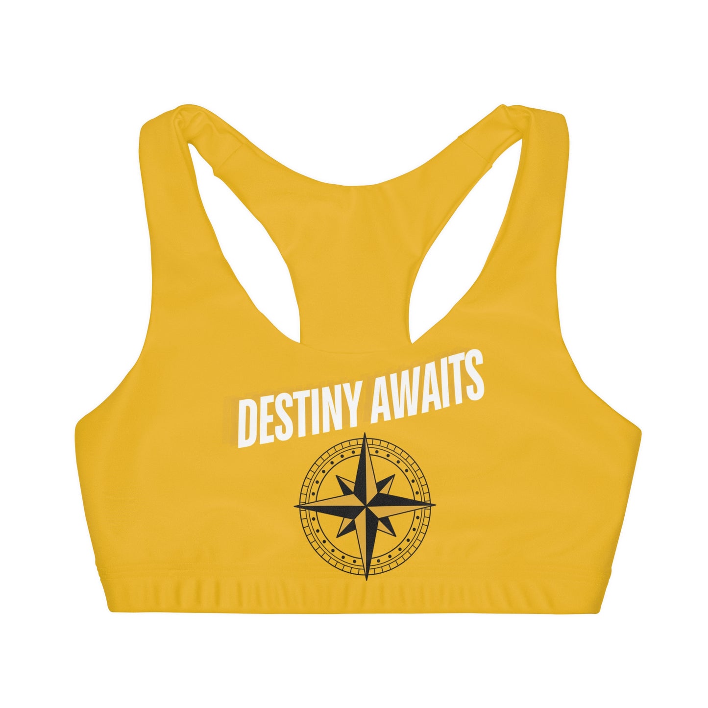 Destined For Greatness Girls' Double Lined Seamless Sports Bra (AOP) #1