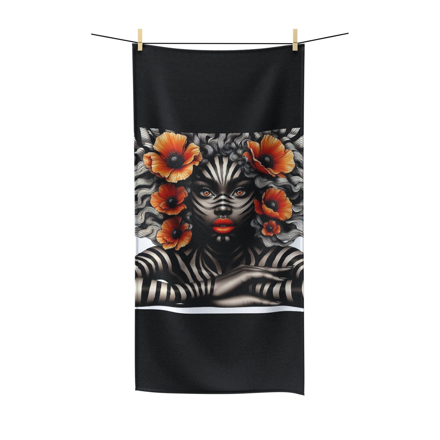Zebra Fantasy Polycotton Towel #ZF31
