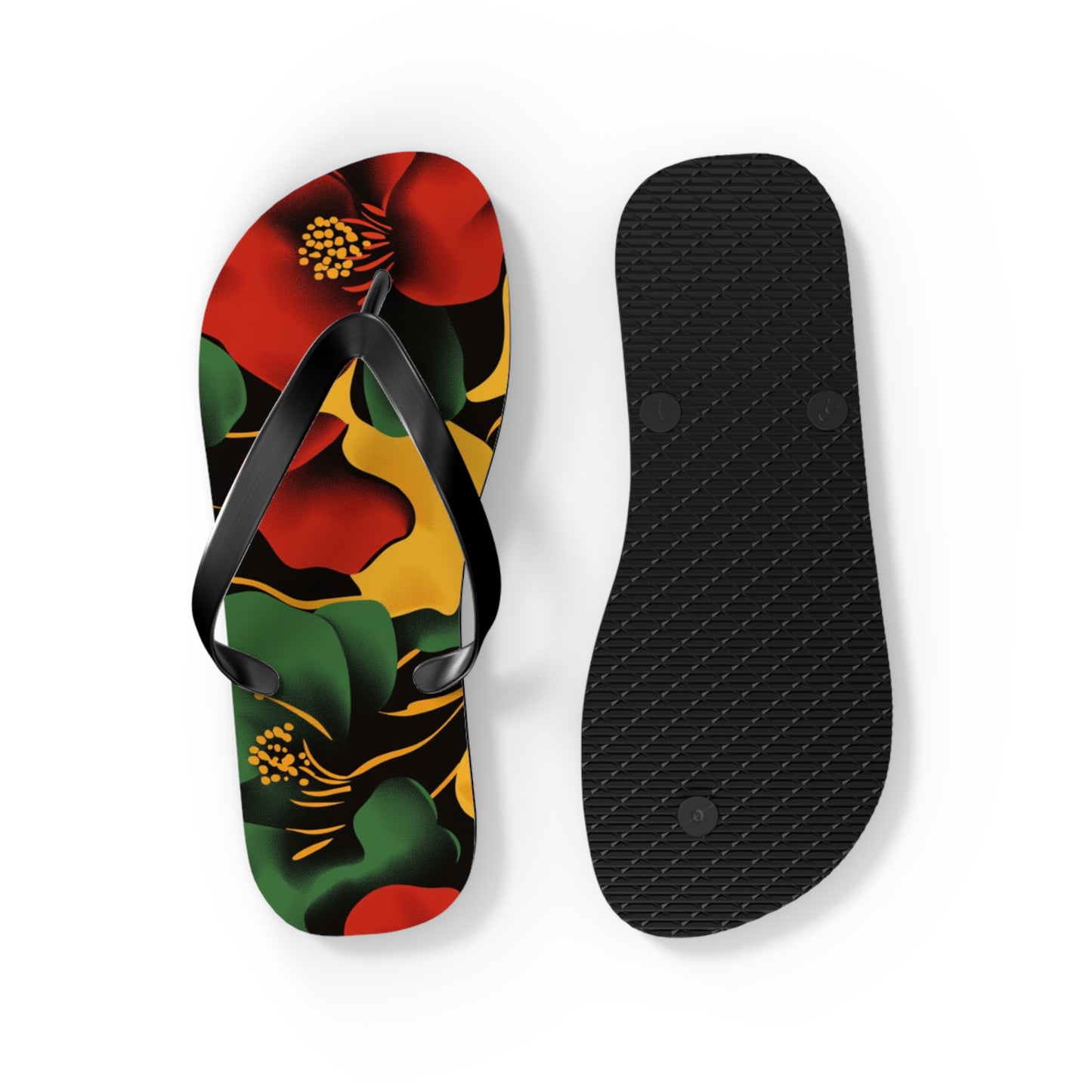 Tropical Floral Flip Flops | Beach Sandals for Summer Vibes Vacation Footwear Gift for Her Pool Party Shoes Comfortable Beachwear