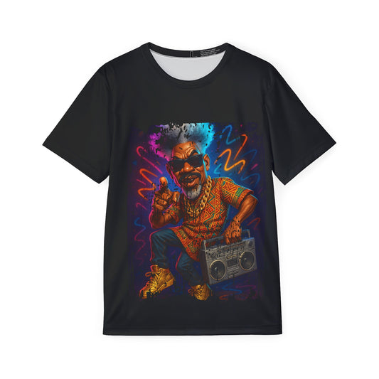 Vibrant Men's Sports Jersey – Retro Hip-Hop Style Tee