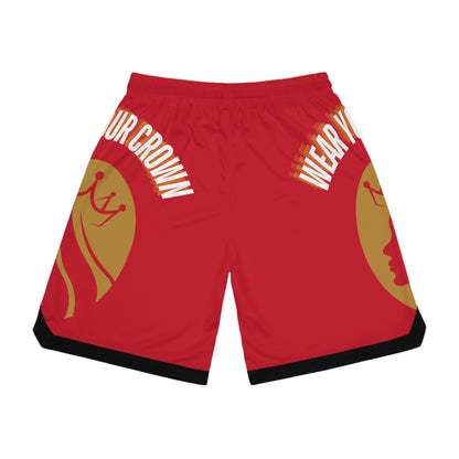 Wear Your Crown Basketball Rib Shorts (AOP) #23
