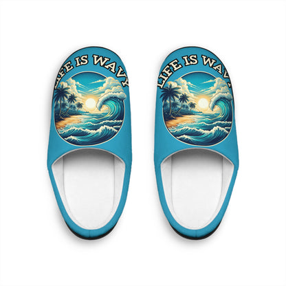 Life Is Wavy Men's Indoor Slippers #LIW2