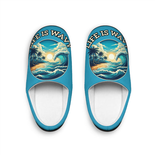 Life Is Wavy Men's Indoor Slippers #LIW2