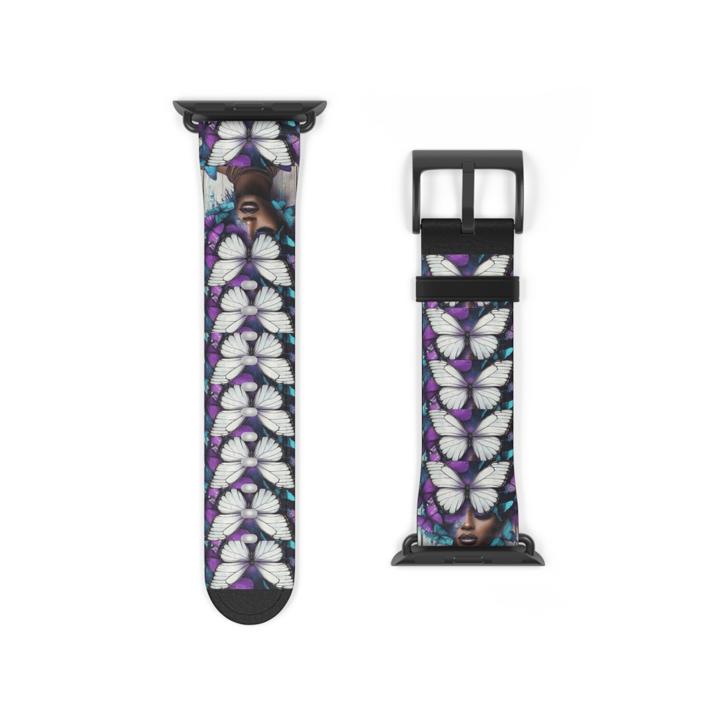 Colorful Butterfly Beauty Watch Band, Adjustable Smartwatch Strap, Floral Pattern, Unique Gift, Spring Fashion Must-Have #BB1