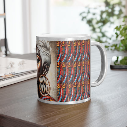 Platinum Beauty African Art Metallic Mug