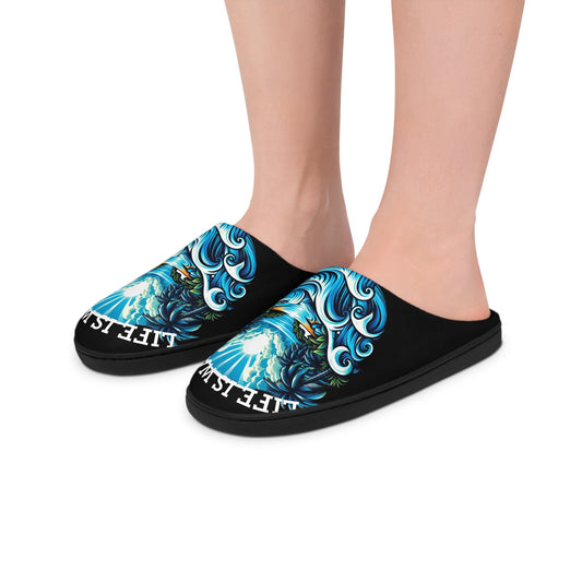 Life Is Wavy Men's Indoor Slippers #LIW1
