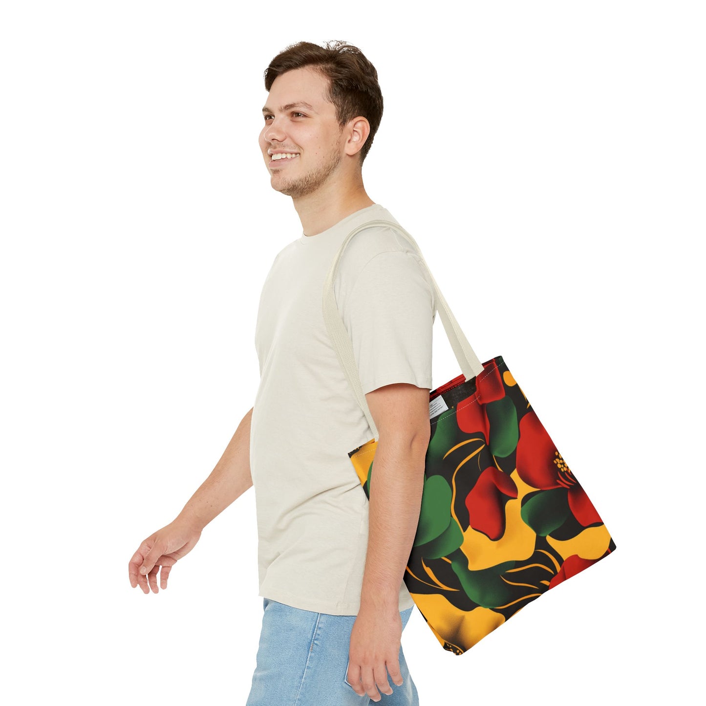 Vibrant Floral Tote Bag Trendy Shopping Tote Eco-Friendly Carry-All Perfect for Summer Gift for Her and Him