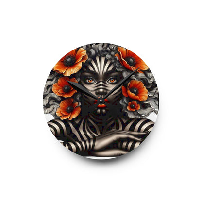 Zebra Fantasy Acrylic Wall Clock #ZF29