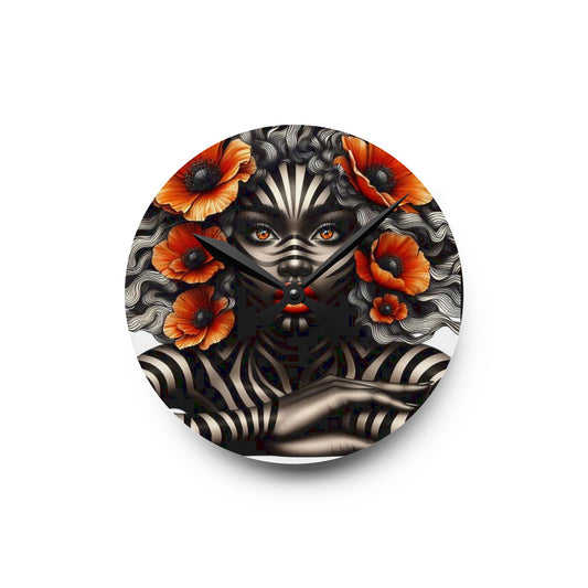 Zebra Fantasy Acrylic Wall Clock #ZF29