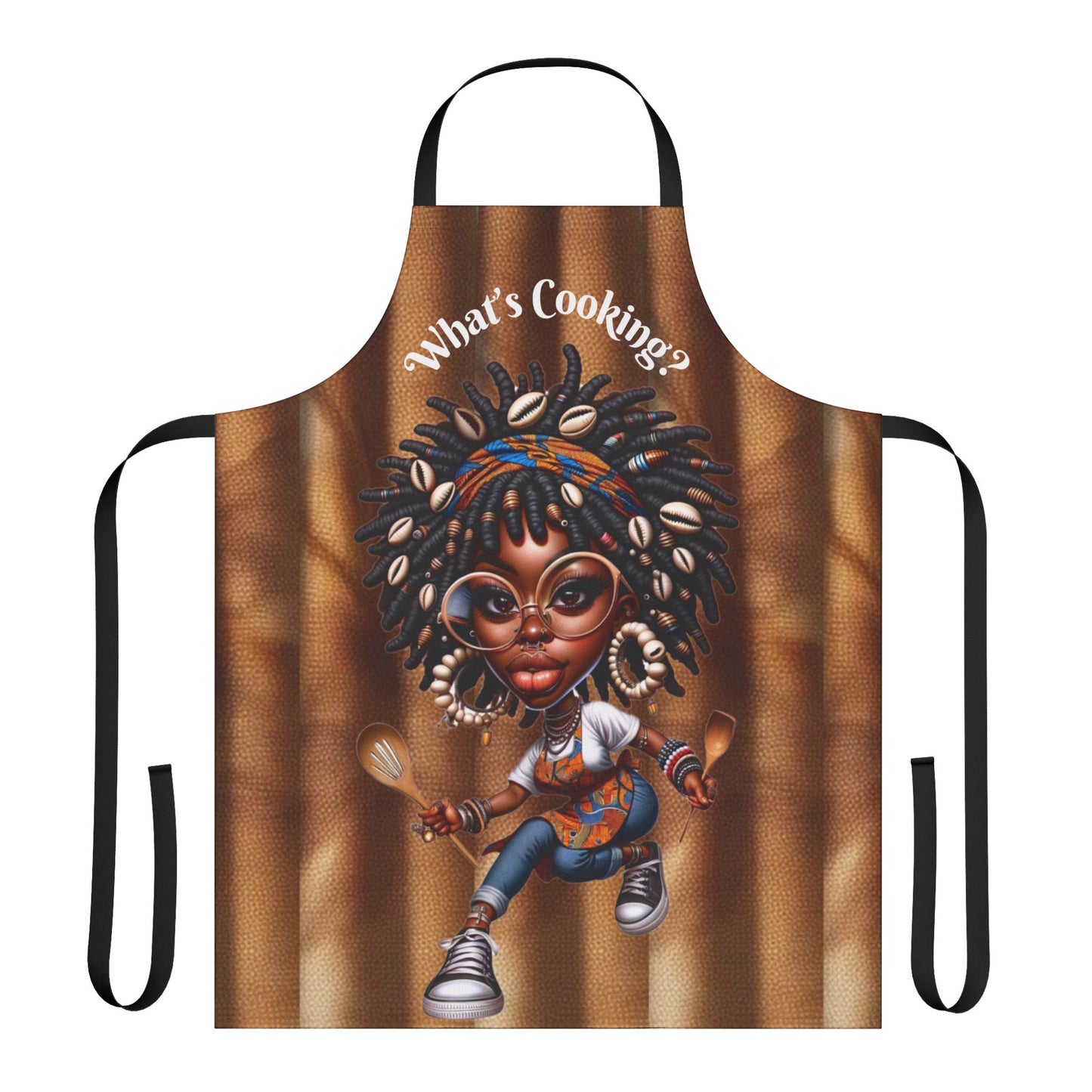 What's Cooking?Apron, 5-Color Straps (AOP) #WC5