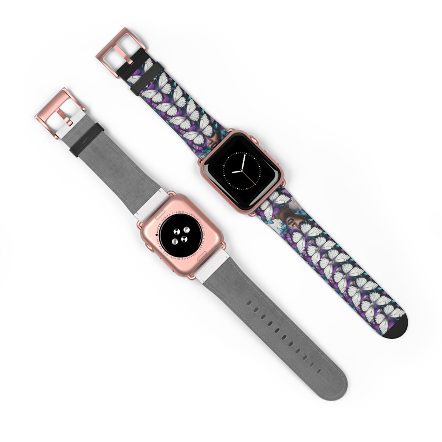 Colorful Butterfly Beauty Watch Band, Adjustable Smartwatch Strap, Floral Pattern, Unique Gift, Spring Fashion Must-Have #BB1