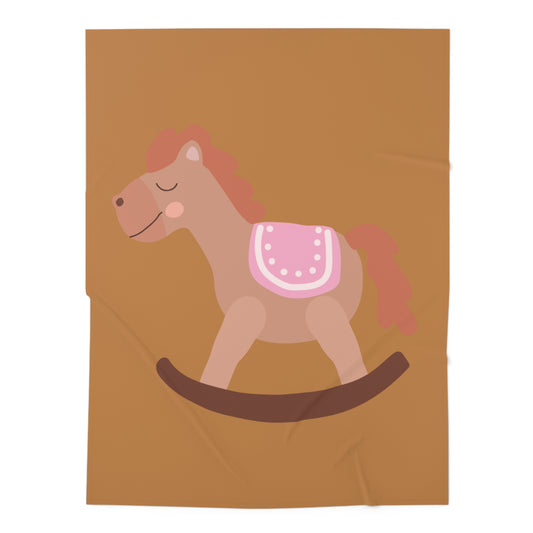 Rocking Horse Baby Swaddle Blanket #RH1