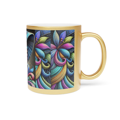 Denim Beauty African Art Metallic Mug #DB1