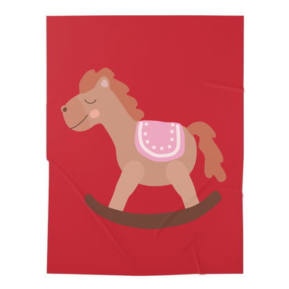 Rocking Horse Baby Swaddle Blanket #RH1