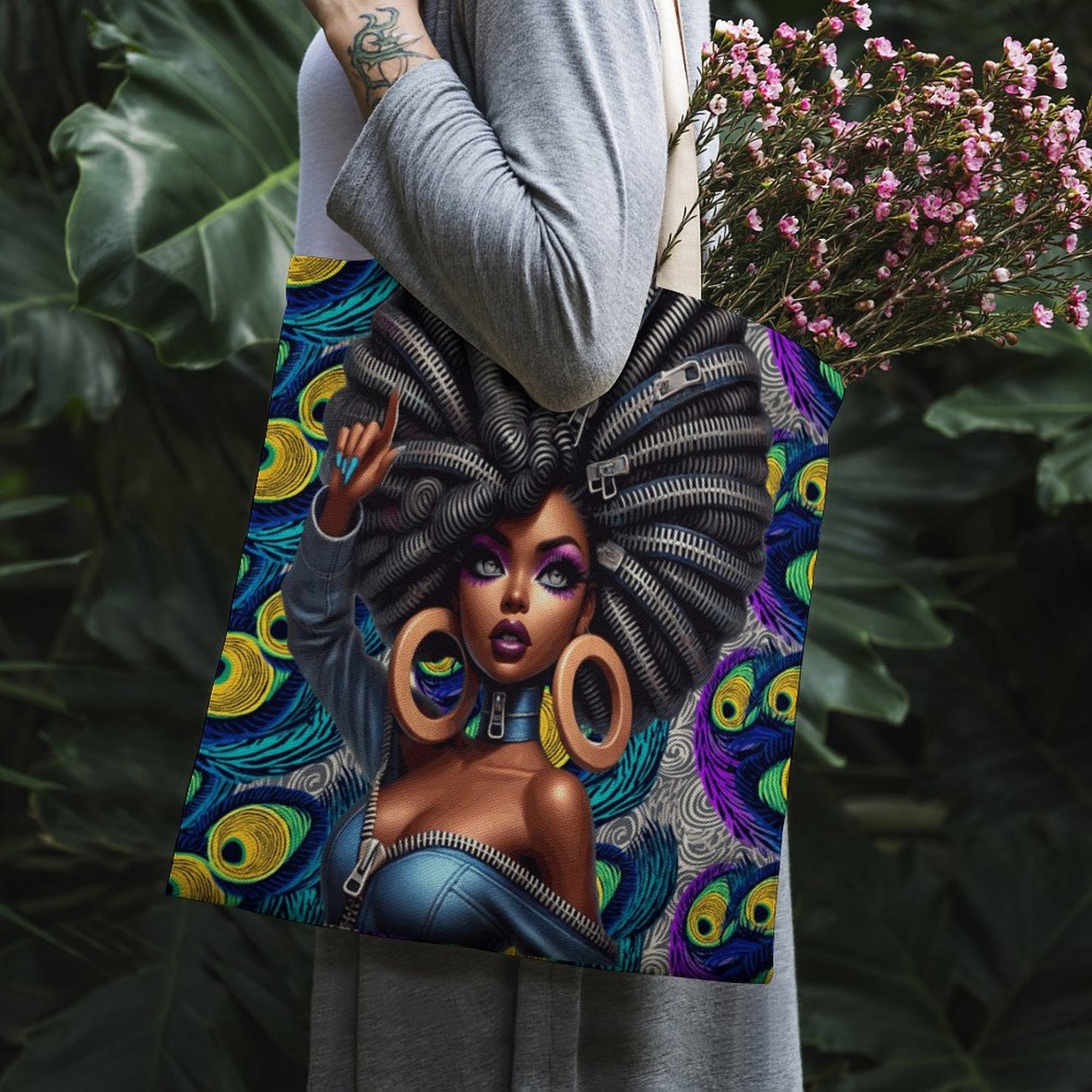Martin Canvas Tote Handbag-15"x18"/38x46cm (Dual-sided Printing)