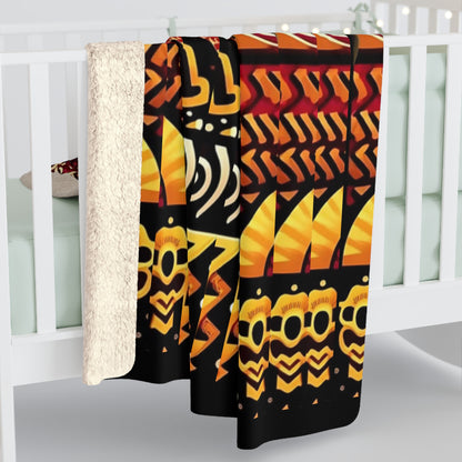 Cracked Beauty Sherpa Fleece Blanket #CB5