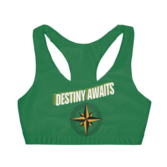 Destined For Greatness Girls' Double Lined Seamless Sports Bra (AOP) #1