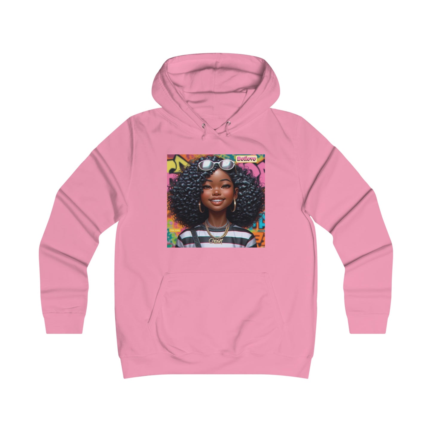 Believe Girlie College Hoodie #51