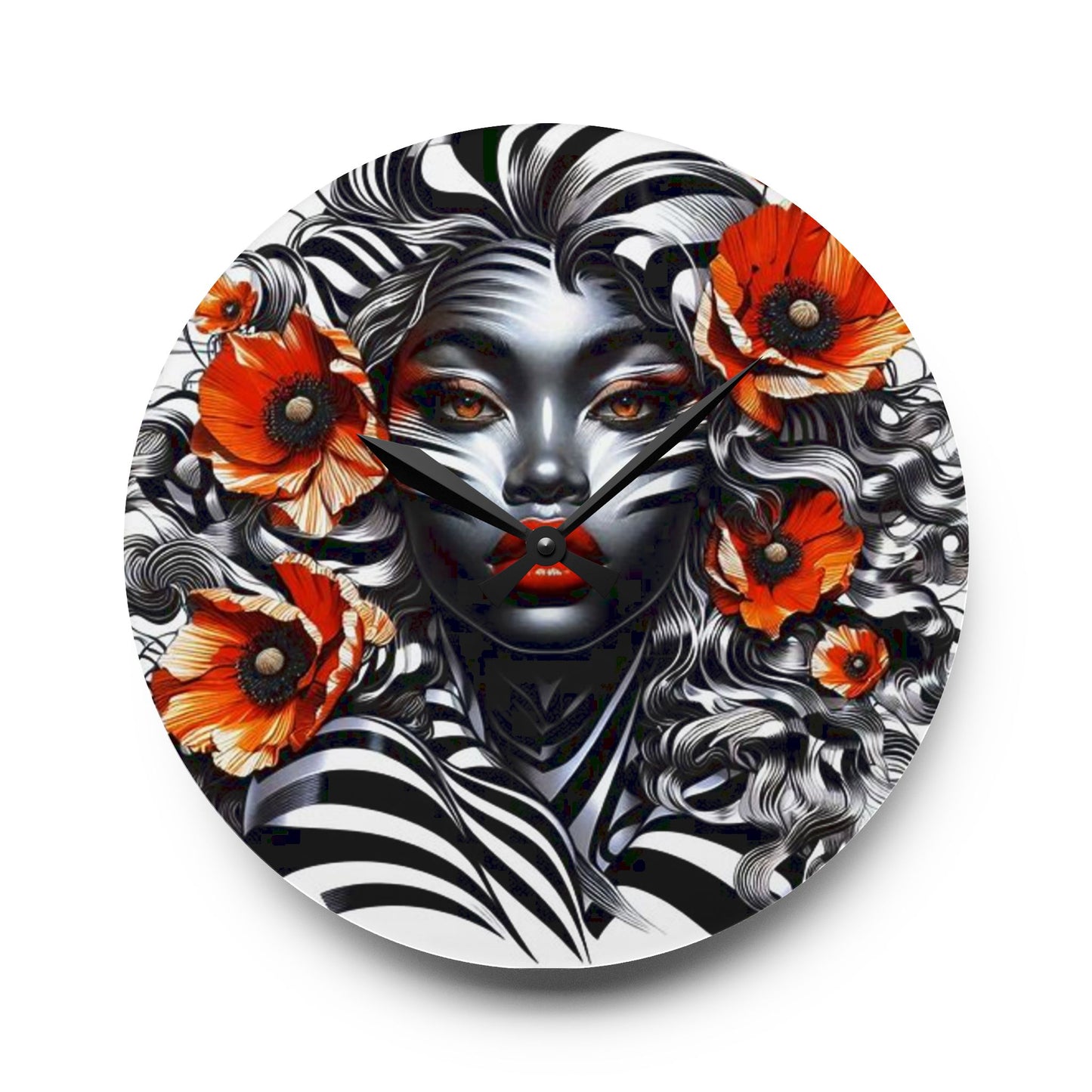Zebra Fantasy Acrylic Wall Clock #ZF29