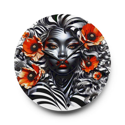 Zebra Fantasy Acrylic Wall Clock #ZF29