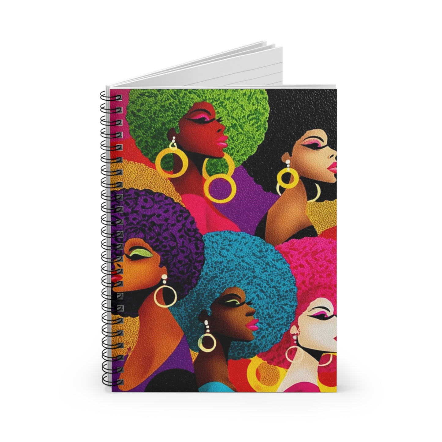 Vibrant Afro-Chic Spiral Notebook, Colorful Notebook for Writers, Gift for [...]