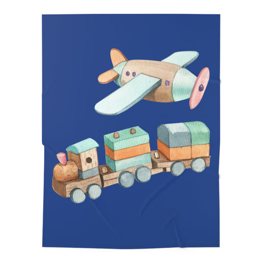Train Baby Swaddle Blanket #TR1