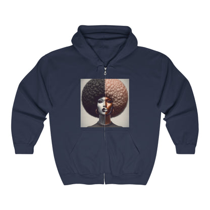Afro Power Unisex Heavy Blend™ Full Zip Hooded Sweatshirt #AP13