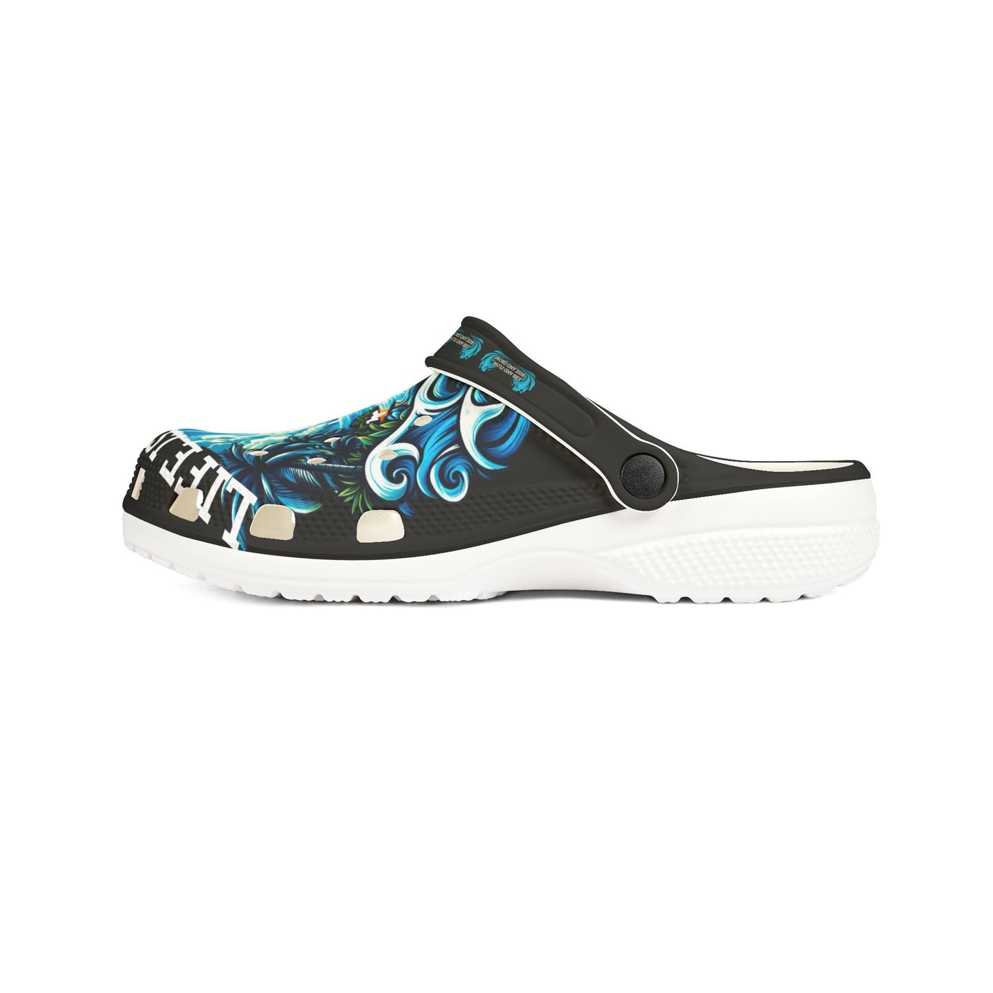 Life is Wavy EVA Foam Rubber Shoes (AOP) #LW1U