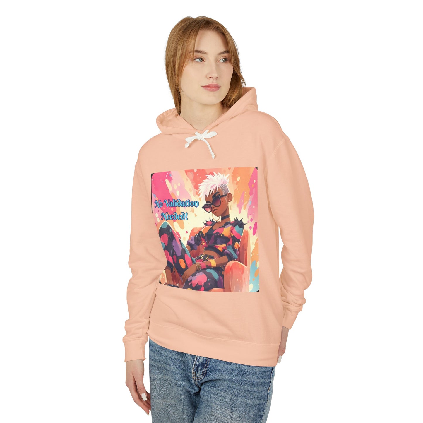 Empowering Affirmations Lightweight Hoodie, Inspirational Sweatshirt, Self Love