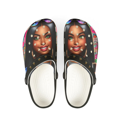 Queen-Wear Your Crown EVA Foam Rubber Shoes (AOP) #23U