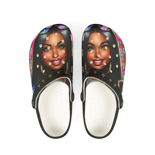 Queen-Wear Your Crown EVA Foam Rubber Shoes (AOP) #23U